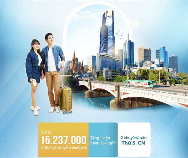 Vietnam Airlines mang đến cho bạn combo ưu đãi hấp dẫn trên hành trình Hà Nội – Melbourne