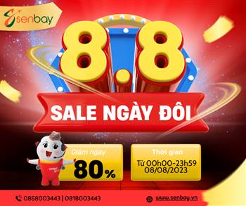 SALE NGÀY ĐÔI 8.8 – CƠN MƯA ƯU ĐÃI ĐẾN TỪ VIETJET, GIẢM NGAY 80% VÉ MÁY BAY