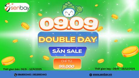 ĐẶT VÉ BAMBOO AIRWAYS CHỈ TỪ 99K - SĂN SALE DOUBLE DAY 09/9 CÙNG SENBAY!