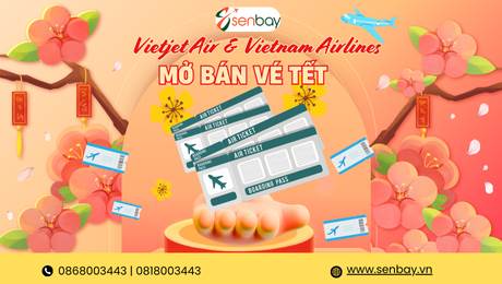 ĐẶT VÉ MÁY BAY TẾT 2026 TẠI SENBAY - SĂN VÉ VIETJET VÀ VIETNAM AIRLINES SỚM NGAY HÔM NAY