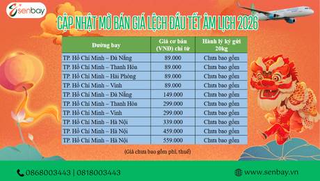 Cập Nhật Vé Máy Bay Lệch Đầu Tết 2026 Bamboo Airways – Đặt Ngay Tại Senbay