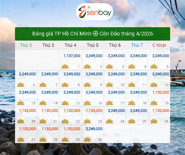 Hành trình khám phá đảo xanh: Đặt vé máy bay Côn Đảo Sài Gòn giá tốt nhất tại vé máy bay Senbay