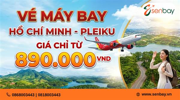 Bay thẳng cao nguyên: Vé máy bay Sài Gòn Pleiku và những điều cần lưu ý khi đặt vé tại Senbay