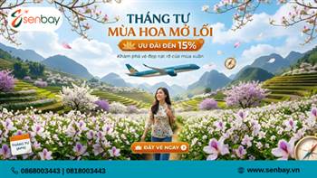 Tháng Tư - Mùa Hoa Mở Lối: Senbay Đồng Hành Cùng Ưu Đãi 15% Từ Vietnam Airlines