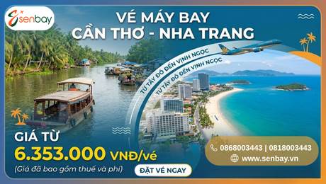 Đặt vé máy bay Cần Thơ Nha Trang Vietnam Airlines giá tốt tại Senbay