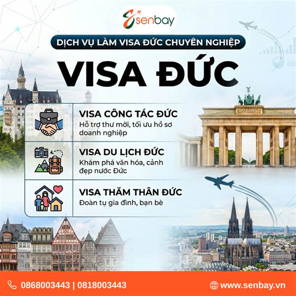 Dịch vụ làm Visa Đức chuyên nghiệp tại Senbay: Tỉ lệ đậu cao nhất
