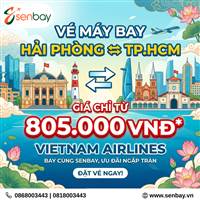 Ưu đãi hấp dẫn cho giá vé máy bay Vietnam Airlines Hải Phòng Sài Gòn từ Senbay