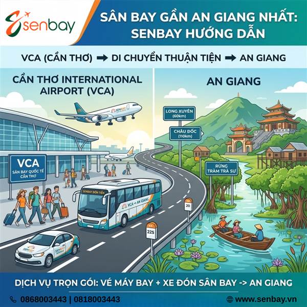 Hướng dẫn đặt vé máy bay đi An Giang tại Senbay cực đơn giản và tiết kiệm