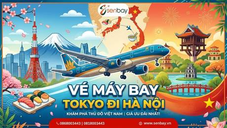 Senbay cập nhật giá vé máy bay Tokyo Hà Nội: Lịch bay đẹp, giá cạnh tranh nhất thị trường