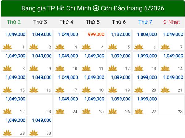 Hồi hương nhanh chóng: Đặt vé máy bay Côn Đảo Hồ Chí Minh giá hời tại Senbay