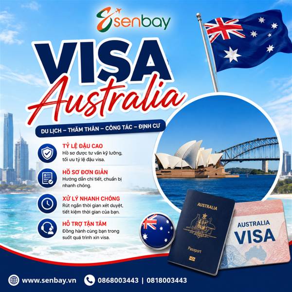 Visa Australia tinh gọn, xử lý hồ sơ nhanh chóng tại Senbay