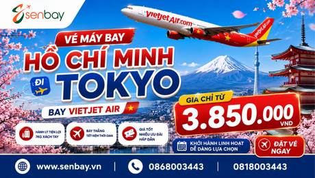 Vé máy bay Hồ Chí Minh đi Tokyo: Bảng giá mới nhất và bí quyết săn vé rẻ cùng Senbay