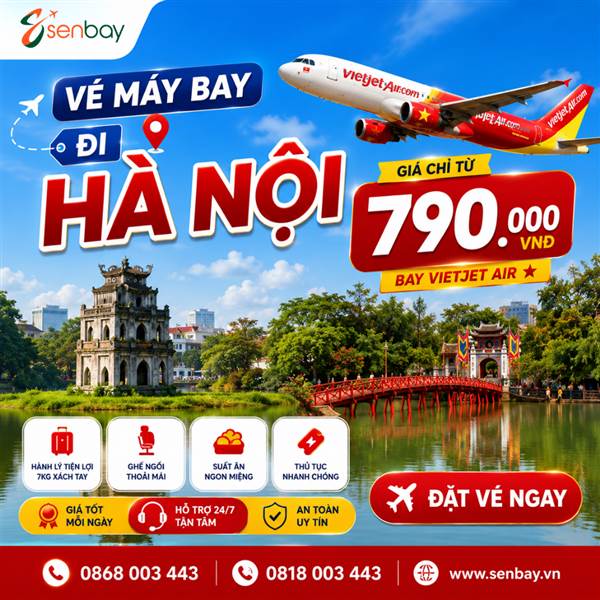 Vé máy bay đi Hà Nội giá rẻ