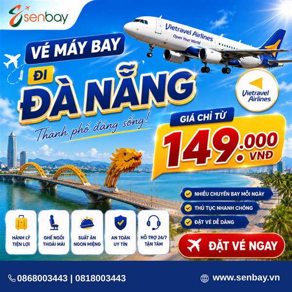 Vé máy bay đi đà nẵng giá rẻ