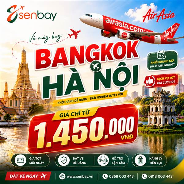 Vé máy bay Bangkok Hà Nội