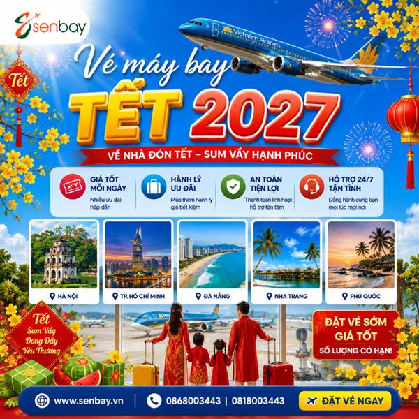 Vé máy bay Tết 2027