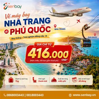 Giá vé máy bay Nha Trang đi Phú Quốc giá rẻ tại Senbay