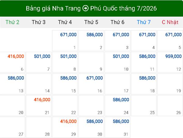 Vé máy bay Nha Trang đi Phú Quốc tại Senbay