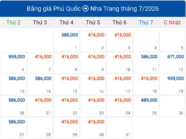 Vé máy bay Phú Quốc đi Nha Trang tại Senbay