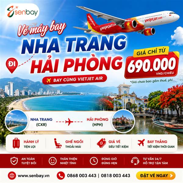 Vé máy bay Nha Trang Đi Hải Phòng giá rẻ