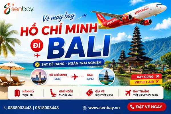 Vé máy bay Hồ Chí Minh đi Bali