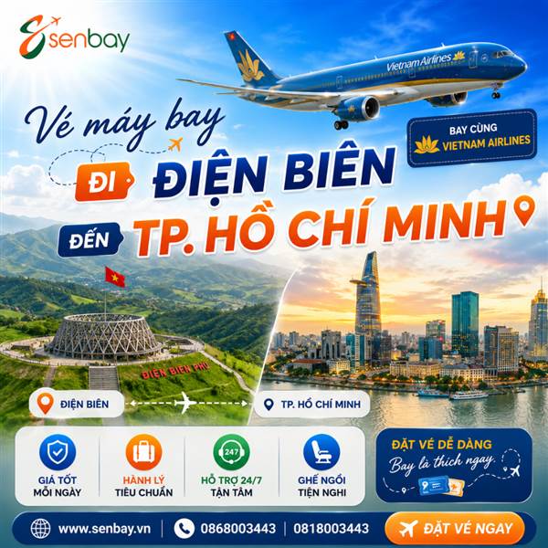 Vé máy bay Điện Biên TP. Hồ Chí Minh giá rẻ tại Senbay