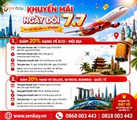 Vé máy bay Vietjet Air khuyến mãi giảm 20% toàn mạng bay tại Senbay