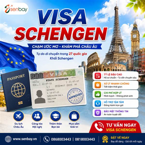 Visa Schengen Senbay: Cẩm Nang Toàn Diện Giúp Bạn Chinh Phục Tấm Vé Thông Hành Châu Âu Từ A Đến Z