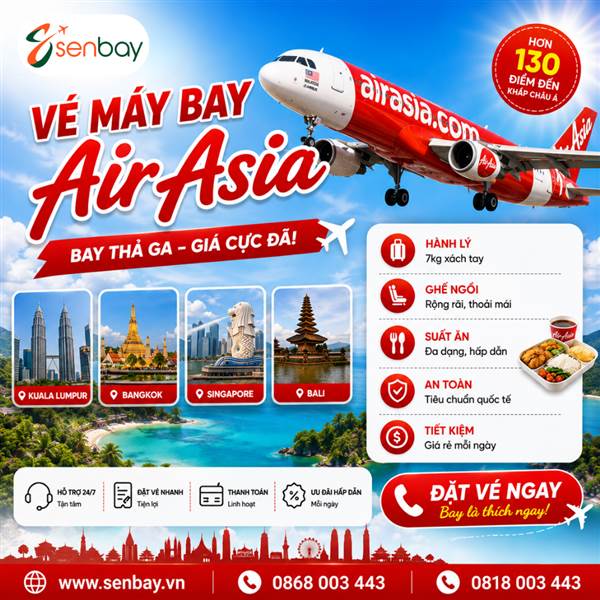 Vé máy bay Air Asia giá rẻ