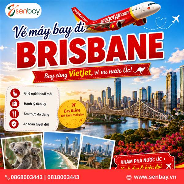 Vé máy bay đi Brisbane giá rẻ