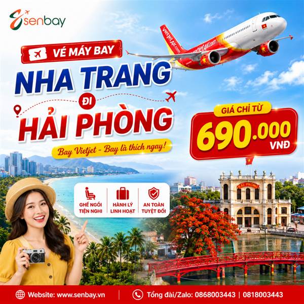Vé máy bay Nha Trang đi Hải Phòng giá rẻ