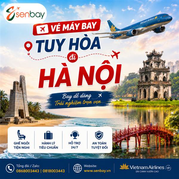 Vé máy bay Tuy Hòa đi Hà Nội giá rẻ