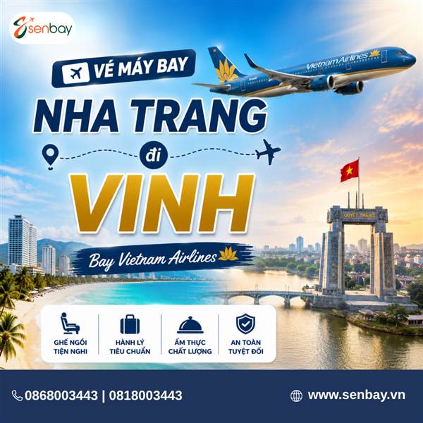Vé máy bay Nha Trang đi Vinh Vietnam Airlines giá rẻ